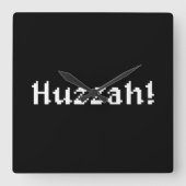 8 bit Huzzah! Vierkante Klok (Voorkant)