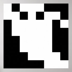 8 Bit Pixel Geest Poster