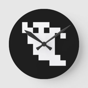 8 Bit Pixel Geest Ronde Klok