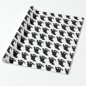 8 Bit Pixel Geest Schaduw Cadeaupapier (Uitgerold)