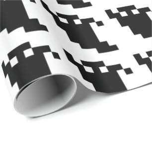 8 Bit Pixel Geest Schaduw Cadeaupapier