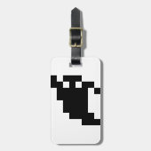 8 bit Pixel Ghost Shadow Bagagelabel (Voorkant verticaal)