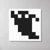 8 bit Pixel Ghost Shadow Canvas Afdruk (Voorkant)