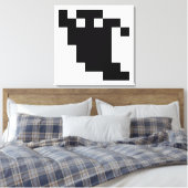 8 bit Pixel Ghost Shadow Canvas Afdruk (Insitu (Slaapkamer))