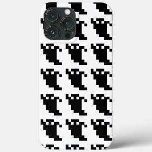 8 bit Pixel Ghost Shadow iPhone 13 Pro Max Hoesje