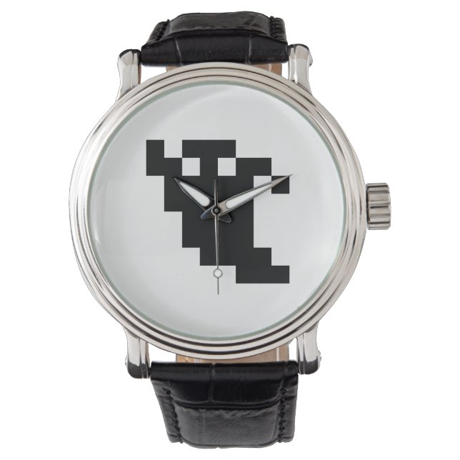 8 bit Pixel Ghost Shadow Horloge (Voorkant)