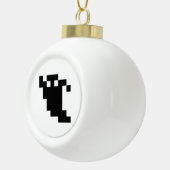 8 bit Pixel Ghost Shadow Keramische Bal Ornament (Rechts)