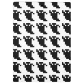 8 bit Pixel Ghost Shadow Klembord (Achterkant)