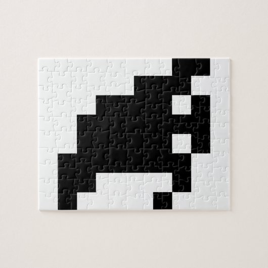 8 bit Pixel Ghost Shadow Legpuzzel (Horizontaal)