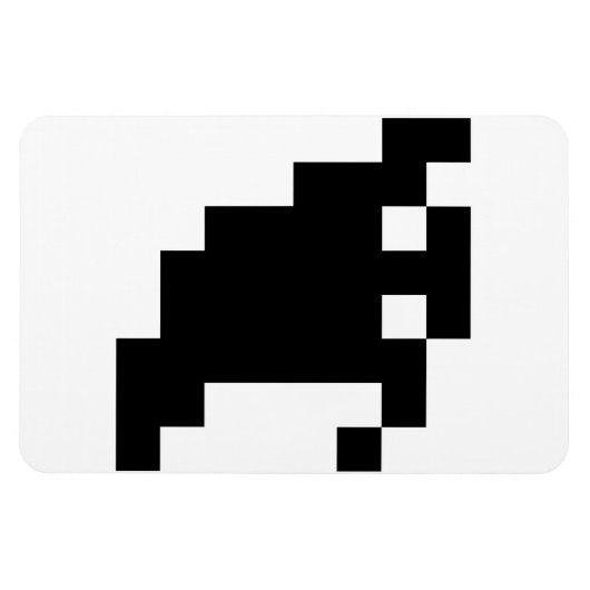 8 bit Pixel Ghost Shadow Magneet (Horizontaal)