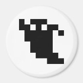 8 bit Pixel Ghost Shadow Magneet (Voorkant)