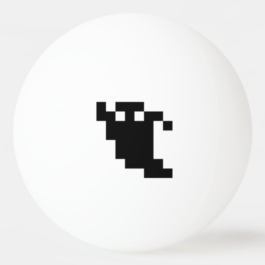 8 bit Pixel Ghost Shadow Pingpongballen (Voorkant)