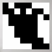 8 bit Pixel Ghost Shadow Poster (Voorkant)