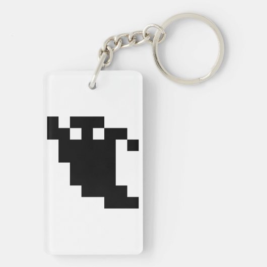 8 bit Pixel Ghost Shadow Sleutelhanger (achterkant)