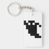 8 bit Pixel Ghost Shadow Sleutelhanger (Voorkant)