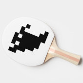 8 bit Pixel Ghost Shadow Tafeltennisbatje (Zijkant)