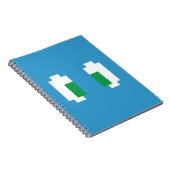 8 Bit Pixel Manga Groene Ogen Notitieboek (Rechterzijde)