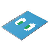 8 Bit Pixel Manga Groene Ogen Notitieboek (Linkerzijde)