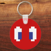 8 Bit Pixel Manga Ogen Sleutelhanger (Voorkant)