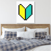 8 Bit Pixel Wakaba / Shoshinsha Mark Canvas Afdruk (Insitu (Slaapkamer))