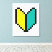 8 Bit Pixel Wakaba / Shoshinsha Mark Canvas Afdruk (Insitu (Houten vloer))