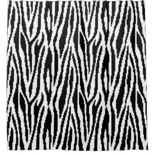 8 Bit Pixel Zebrastreep Designpatroon Douchegordijn