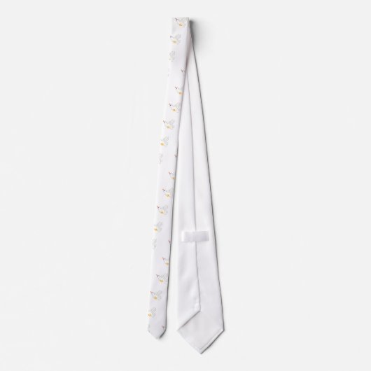 8-bit pixelart witte duif vliegend stropdas (Achterkant)