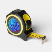   8-bit Pixelpatroon Abstracte Koele Geeky Blauwe  Rolmaat (Hoek)