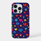 8-Bit Retro Gaming Pixel Pattern Phone Case iPhone Hoesje (Achterkant)