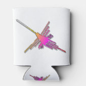 8 Bit Retro Video Game Nazca Lines Hummingbird Blikjeskoeler (Achterkant)