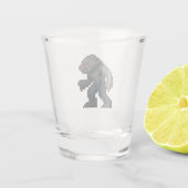 8-bit Retro Weerwolf Shot Glas (Achterkant)