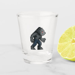 8-bit Retro Werewolf  Shot Glas