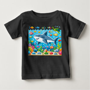 8-Bit Shark Adventure T-shirt