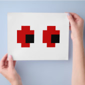 8 Bit Spooky Rode Ogen Flyer (Hand)