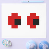 8 Bit Spooky Rode Ogen Flyer (Enkel)