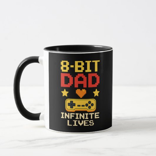 8-bit vader met oneindig leven mok (Links)