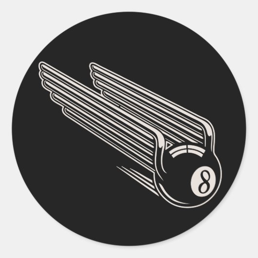 8-bits - Aero Wings Ronde Sticker (Voorkant)