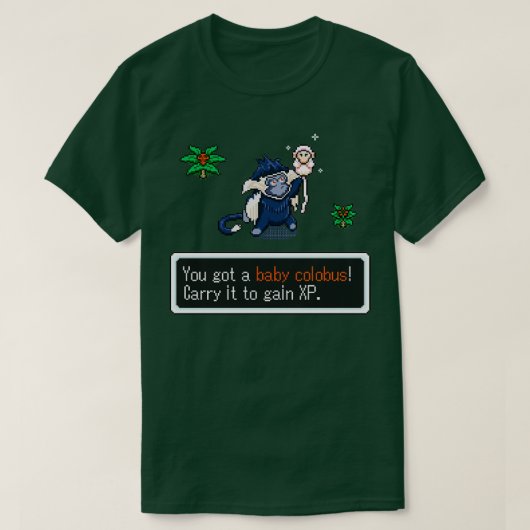8-bits Allomother Colobus T-shirt (Design voorkant)