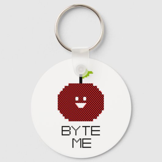 8-bits byte ik cute Apple Pixel Art Sleutelhanger (Voorkant)