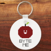 8-bits byte ik cute Apple Pixel Art Sleutelhanger (Voorkant)