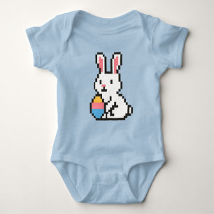 8 bits cute paashaas/konijn Baby Rompertje