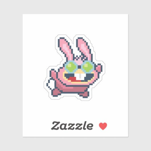 8-bits Dr. Hare Poptropica-Sticker Sticker (Vel)