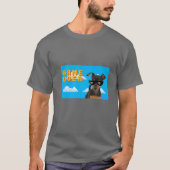8-bits game over miniatuur Pinscher T-shirt (Voorkant)