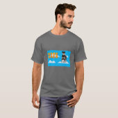 8-bits game over Miniatuur Schnauzer 2 T-shirt (Voorkant volledig)