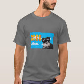 8-bits game over miniatuur Schnauzer T-shirt (Voorkant)