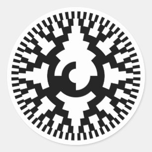 8-bits grijze code roterende encoder ronde sticker