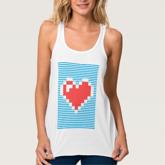 8-bits hartslag, tanktop (Voorkant)