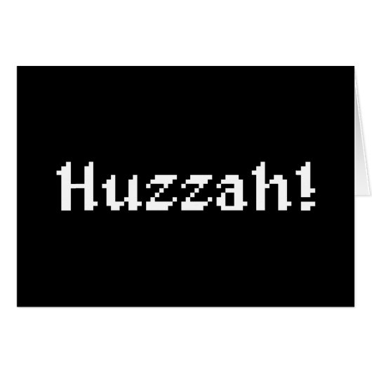 8 Bits Huzzah ! Carte de vœux (Devant horizontal)