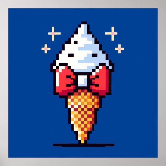8-bits ijselegantie: Dapper dessertontwerp Poster (Voorkant)