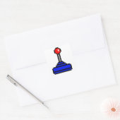 8-bits joystick vierkante sticker (Envelop)